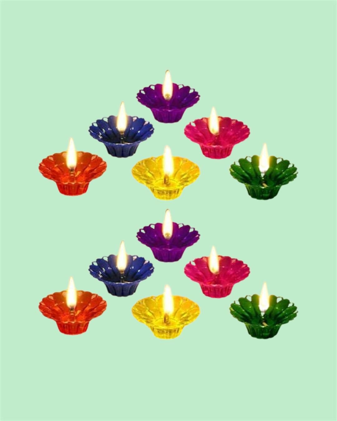 Set of 12 and set of 24 3D Reflection Diya