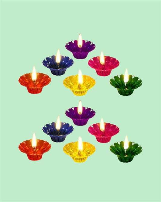 Set of 12 and set of 24 3D Reflection Diya